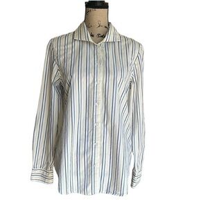 Kal Rieman Joni Striped Button Down Boyfriend Shirt Sz 6